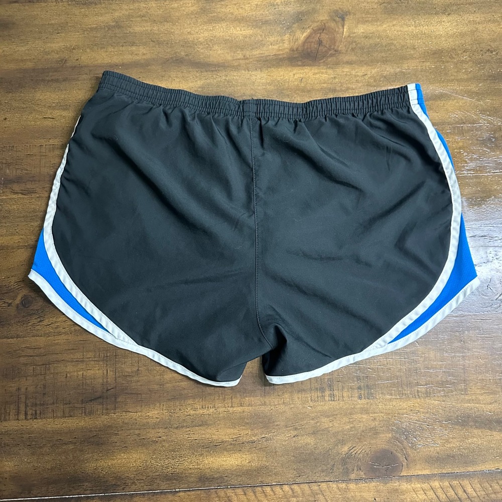 Nike Dri-FIT Tempo Running Shorts Black Blue White Womens Small Athletic Workout - Picture 7 of 7